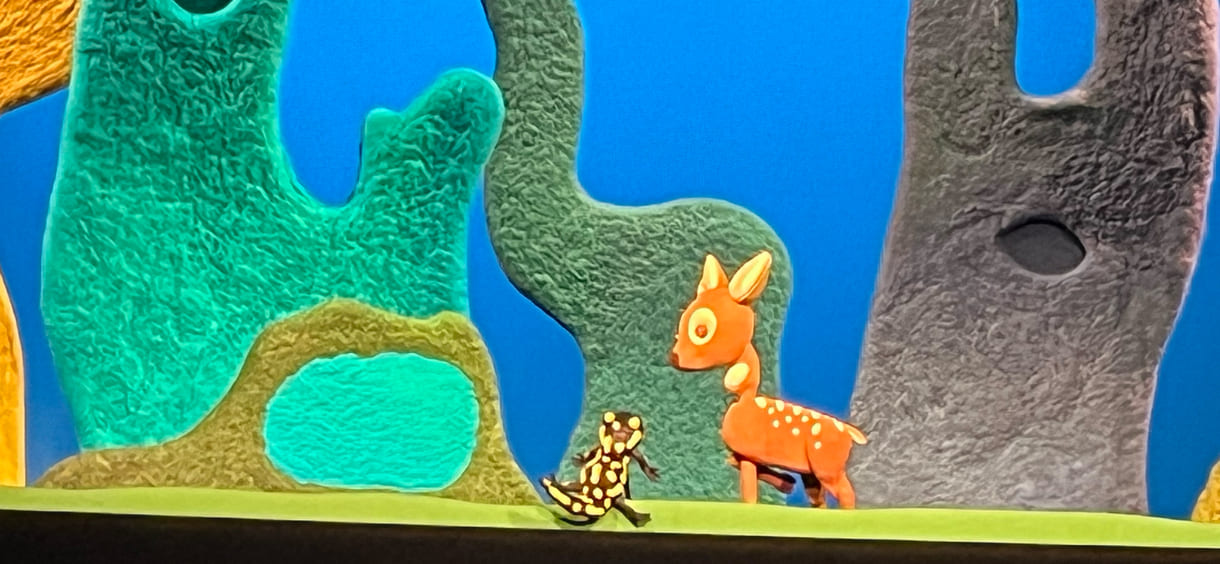 Rehkitz und Feuersalamander