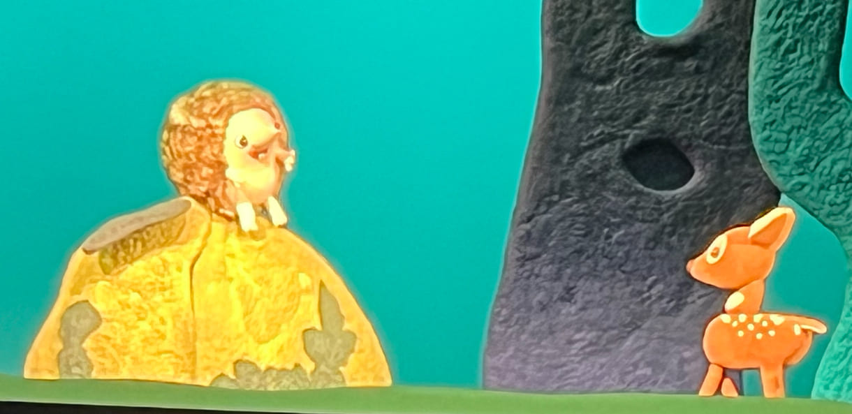 Rehkitz und Igel