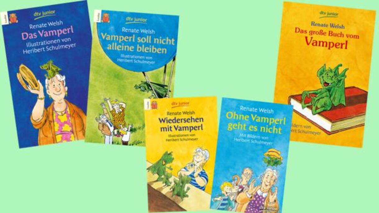 Die Titelseiten der Vamperl-Bücher
