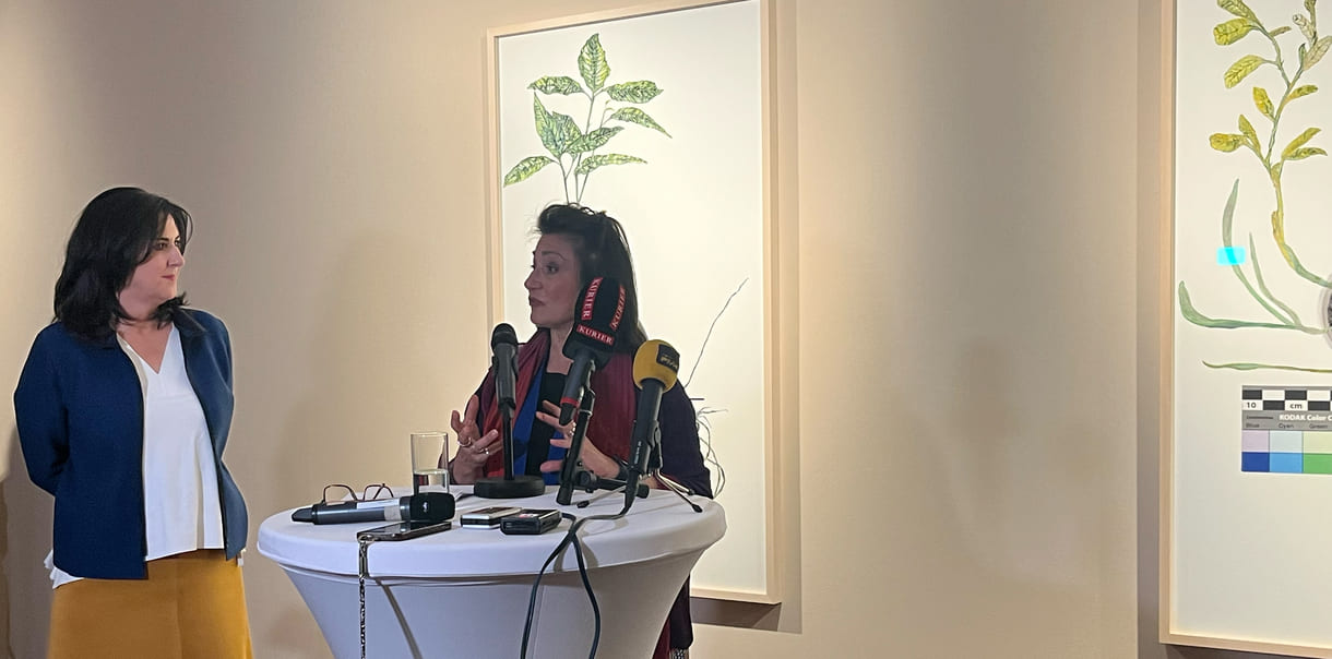 Kunsthaus-Direktorin Gerlinde Riedl und Kulturstadträtin Veronica Kaup-Hasler