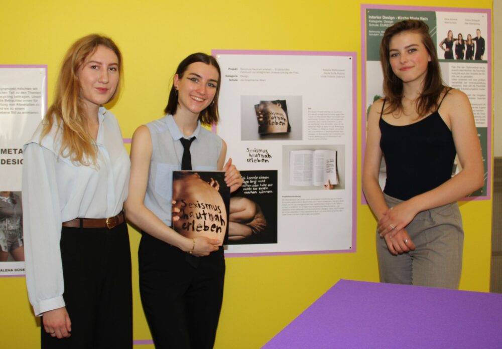 Paula Polónyi, Natalie Stefanowski und Viola Voldrich gestalteten einen Text-Bild-Band gegen Sexismus