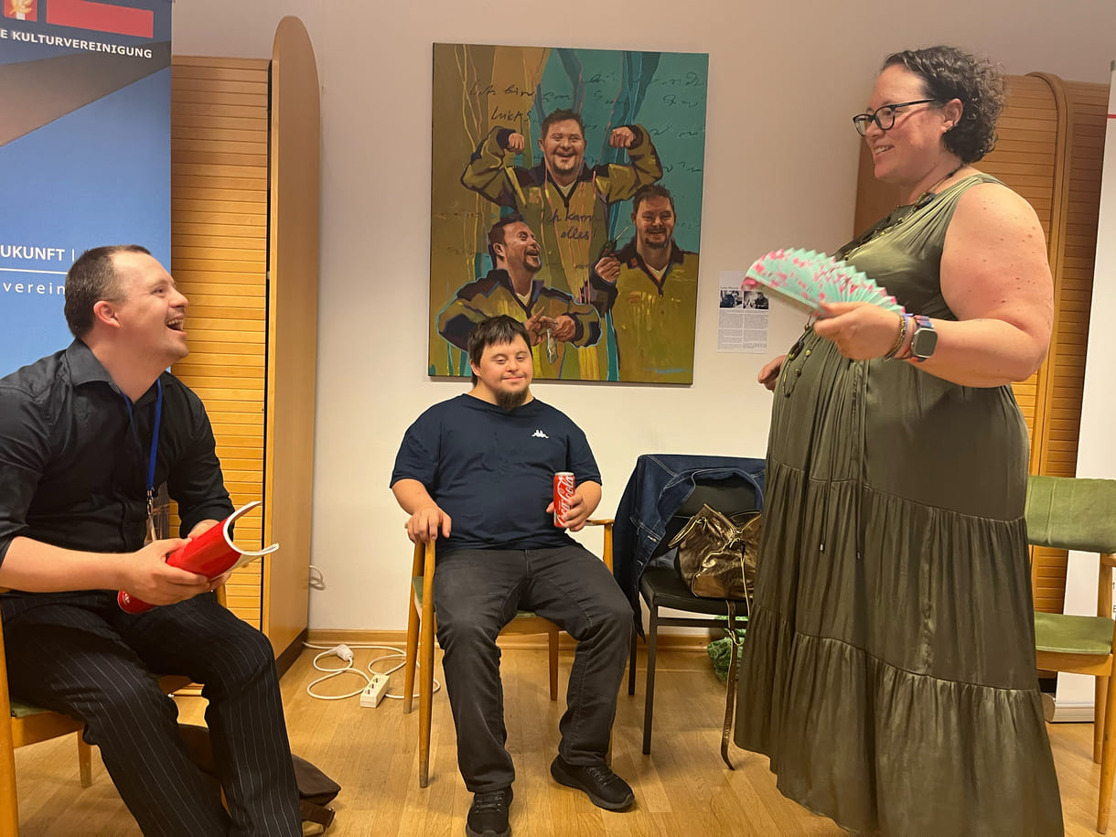 Simon Couvreuer, Lukas Waneck und Nicole Steinacher