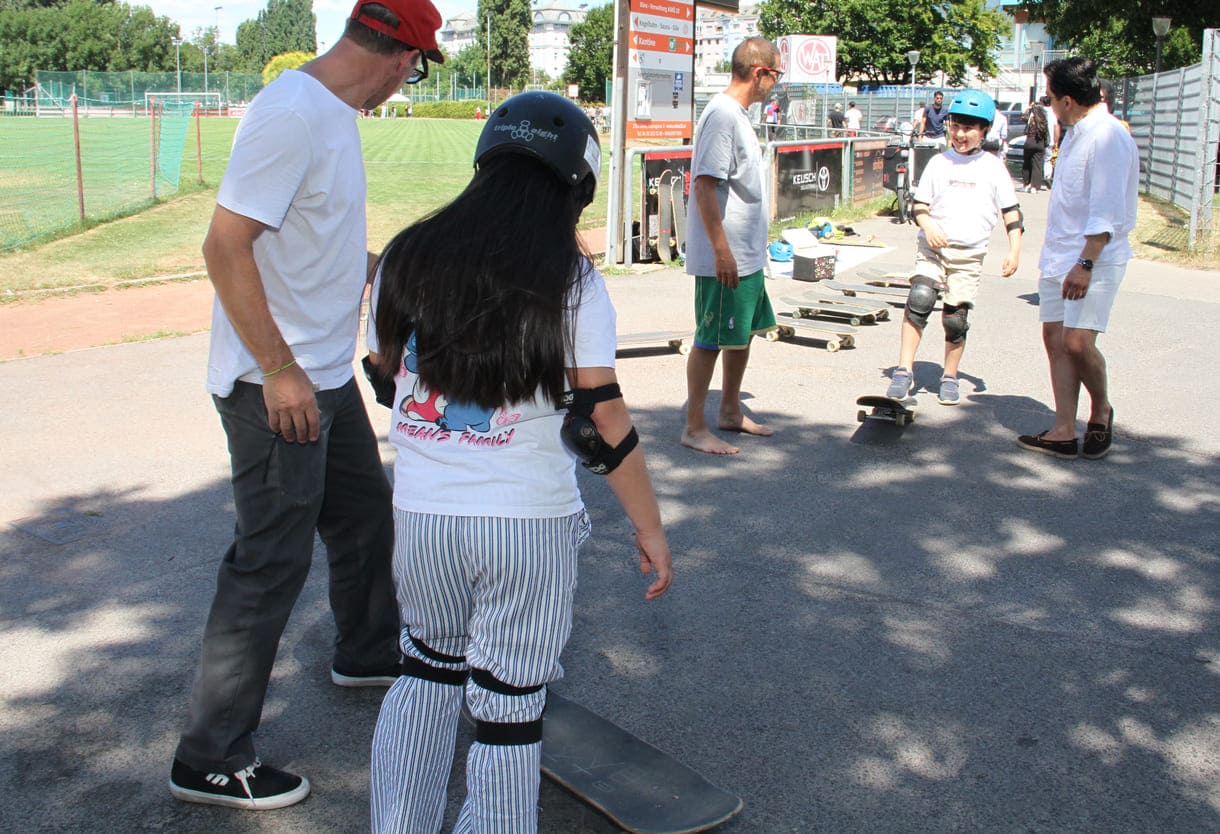 Skateboards zum Ausprobieren