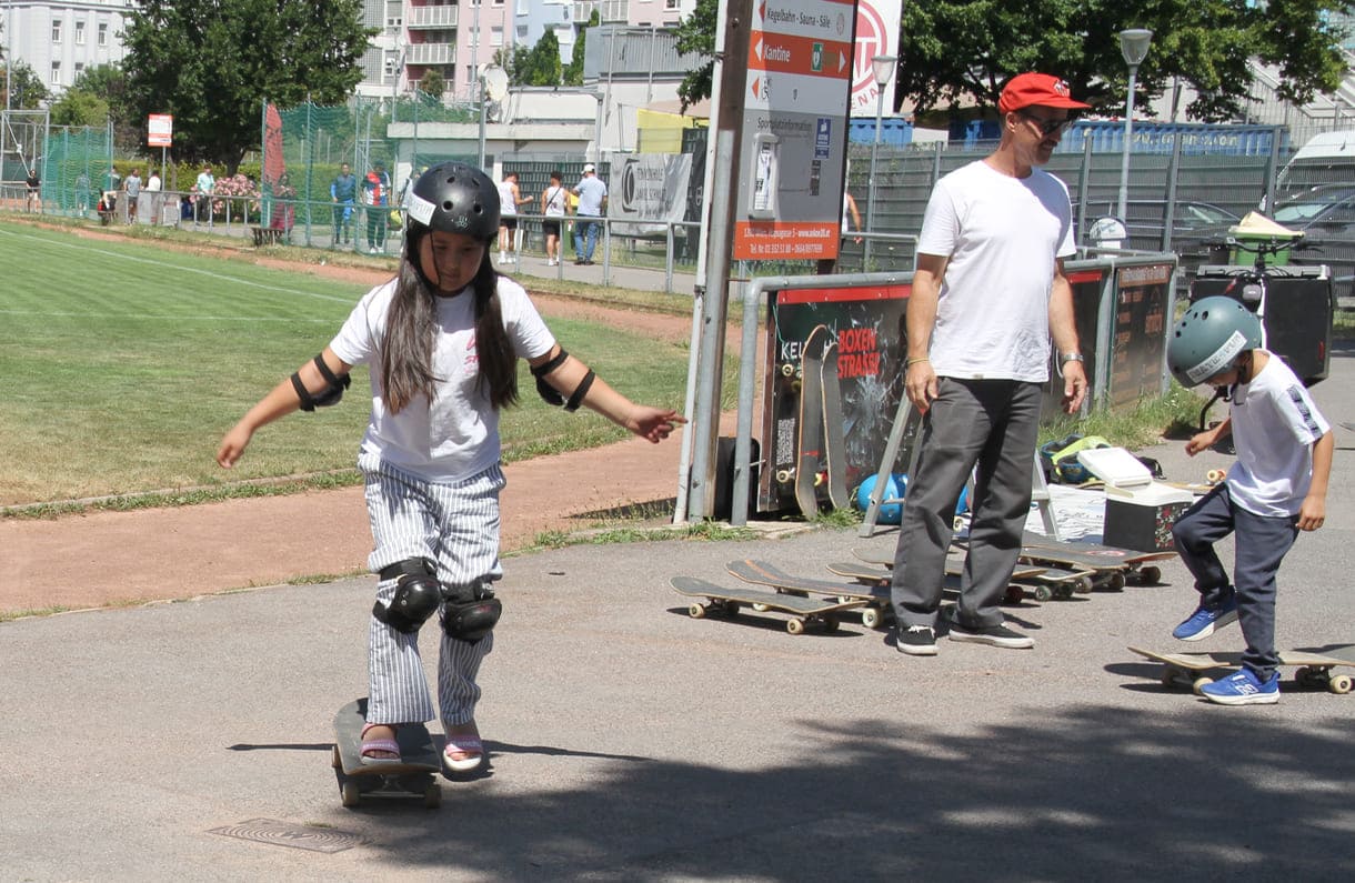 Skateboards zum Ausprobieren