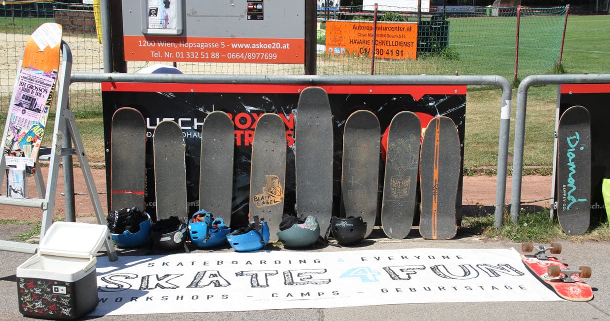 Skateboards zum Ausprobieren
