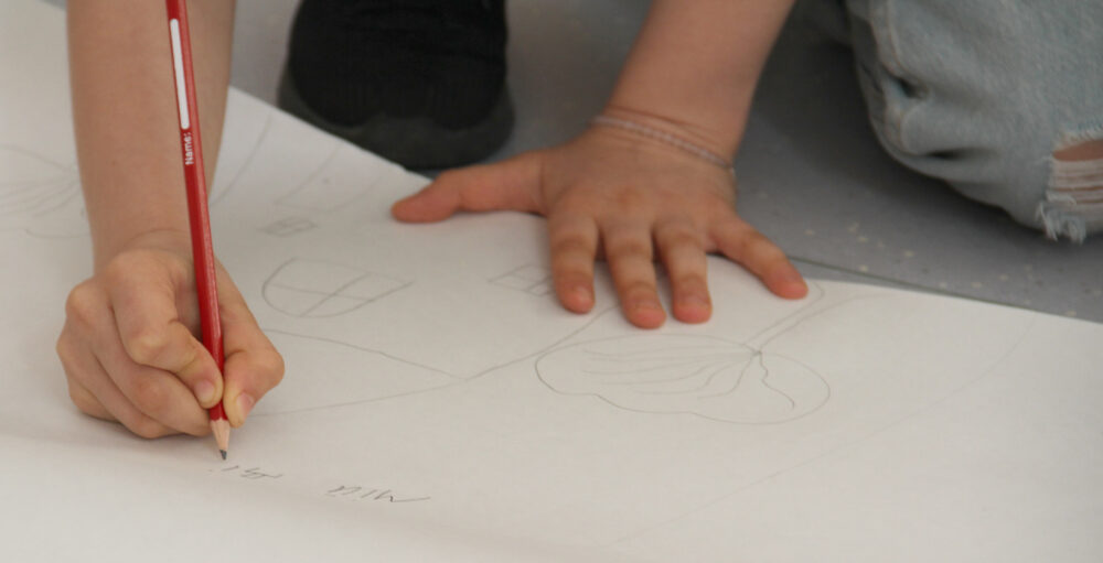 Kinder zeichnen - für das Bühnenbild
