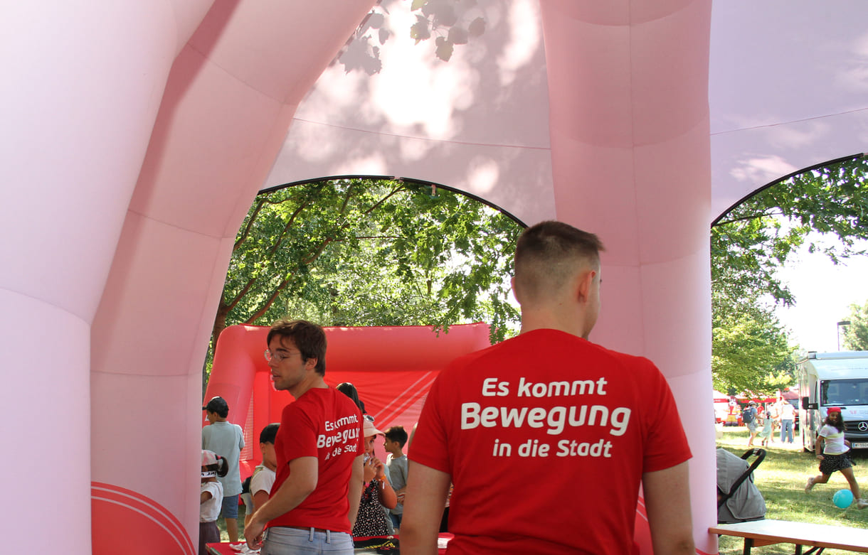 Großer Bereich, um verschiedene Sportarten auszuprobieren