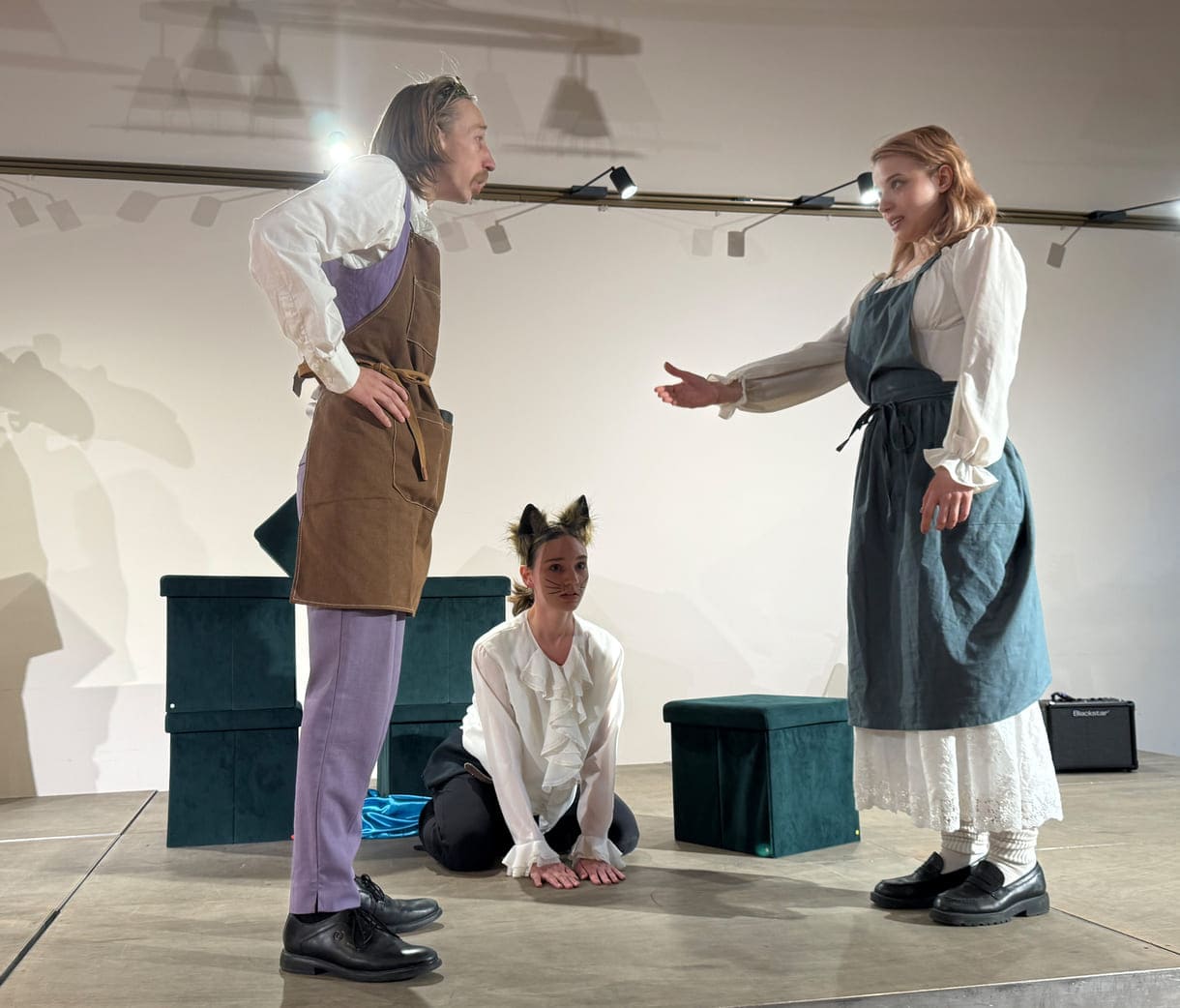 Szenenfoto aus "Der gestiefelte Kater" in der Bezirksvorstehung Alesergrund (Wien, 9. Bezirk)