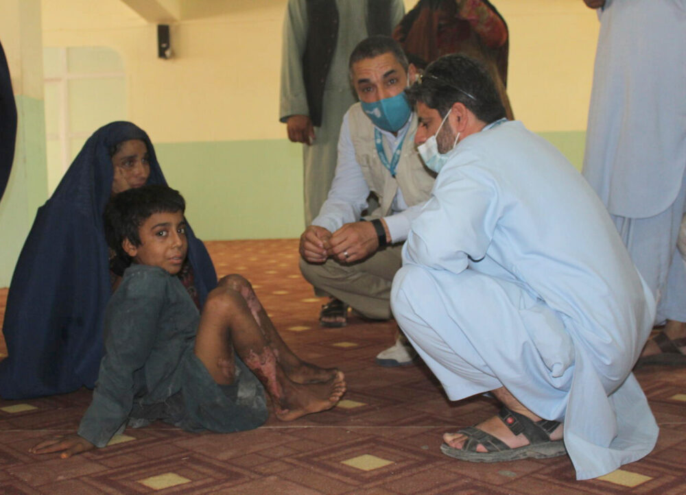 Im Flüchtlingslager Haji in Kandahar (Süd-Afghanistan) für Binnen-Vertrieben