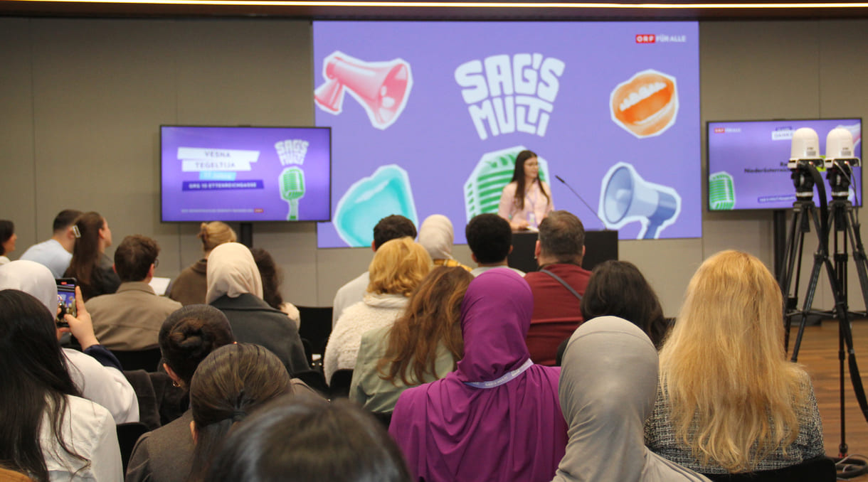 Vesna Tegeltija vom GRG 10, verwendete die Sprachen Serbisch und Deutsch