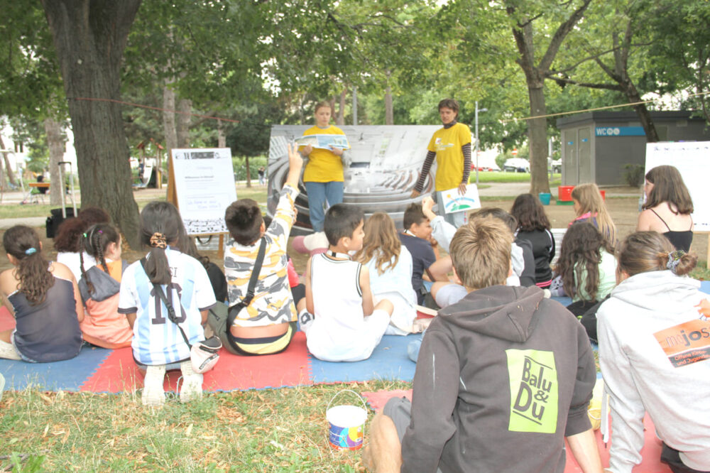 Kinderuni-Vorlesung im Hyblerpark (Wien-Simmering)