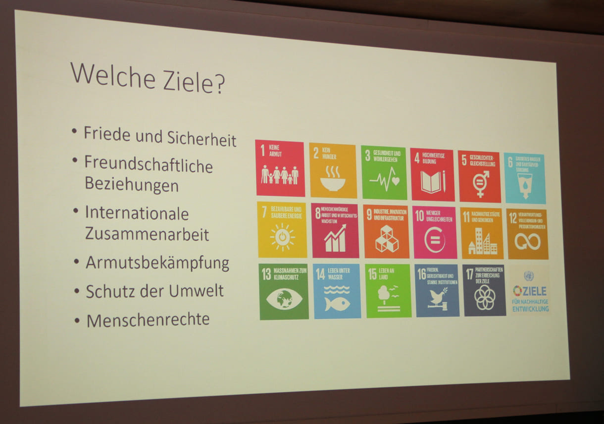 Folie, die Völkerrechtlerin Imrgard Marboe in der Lehrveranstaltung zu 80 Jahre UNO präsentierte