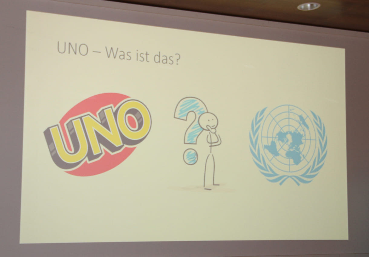 Folie, die Völkerrechtlerin Imrgard Marboe in der Lehrveranstaltung zu 80 Jahre UNO präsentierte