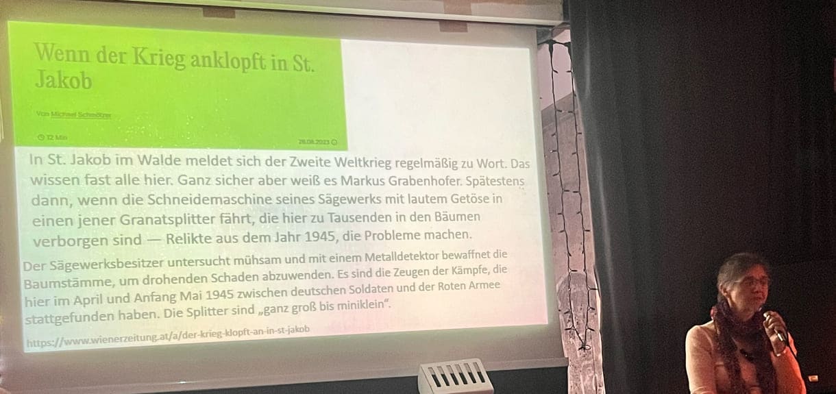 Überaus spannender Vortrag der Umwelthistorikerin Verena Winiwarter