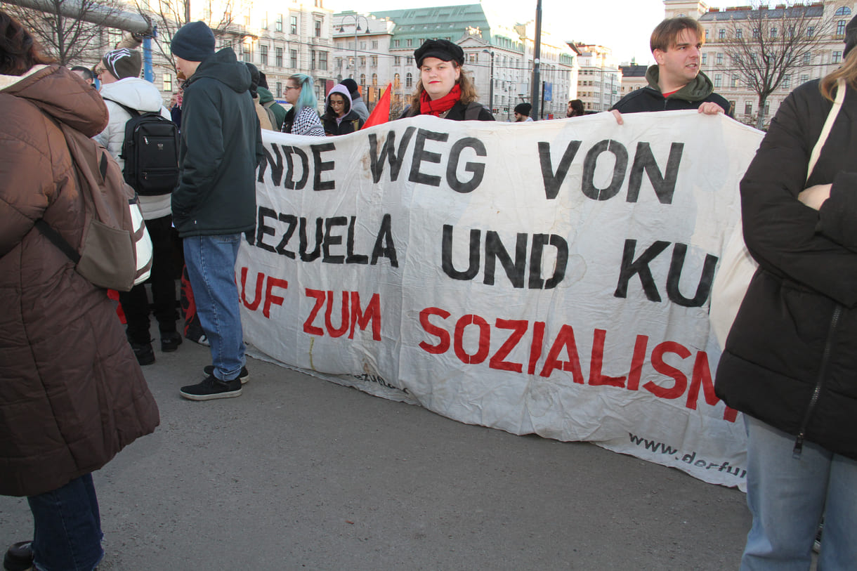 Auftaktkundgebung im Sigmund-Freud-Park, einem Teil des Parks vor der Votivkirche
