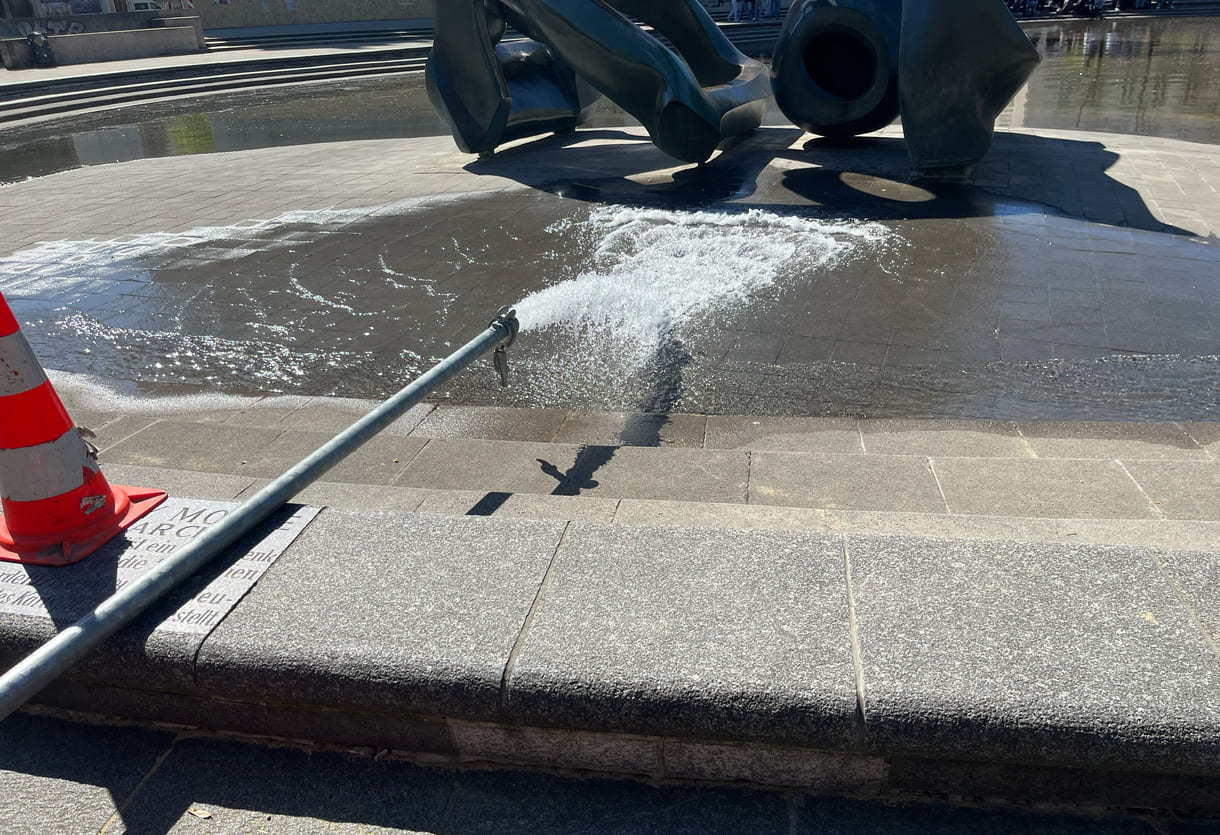 Wasserzufluss für den Teich