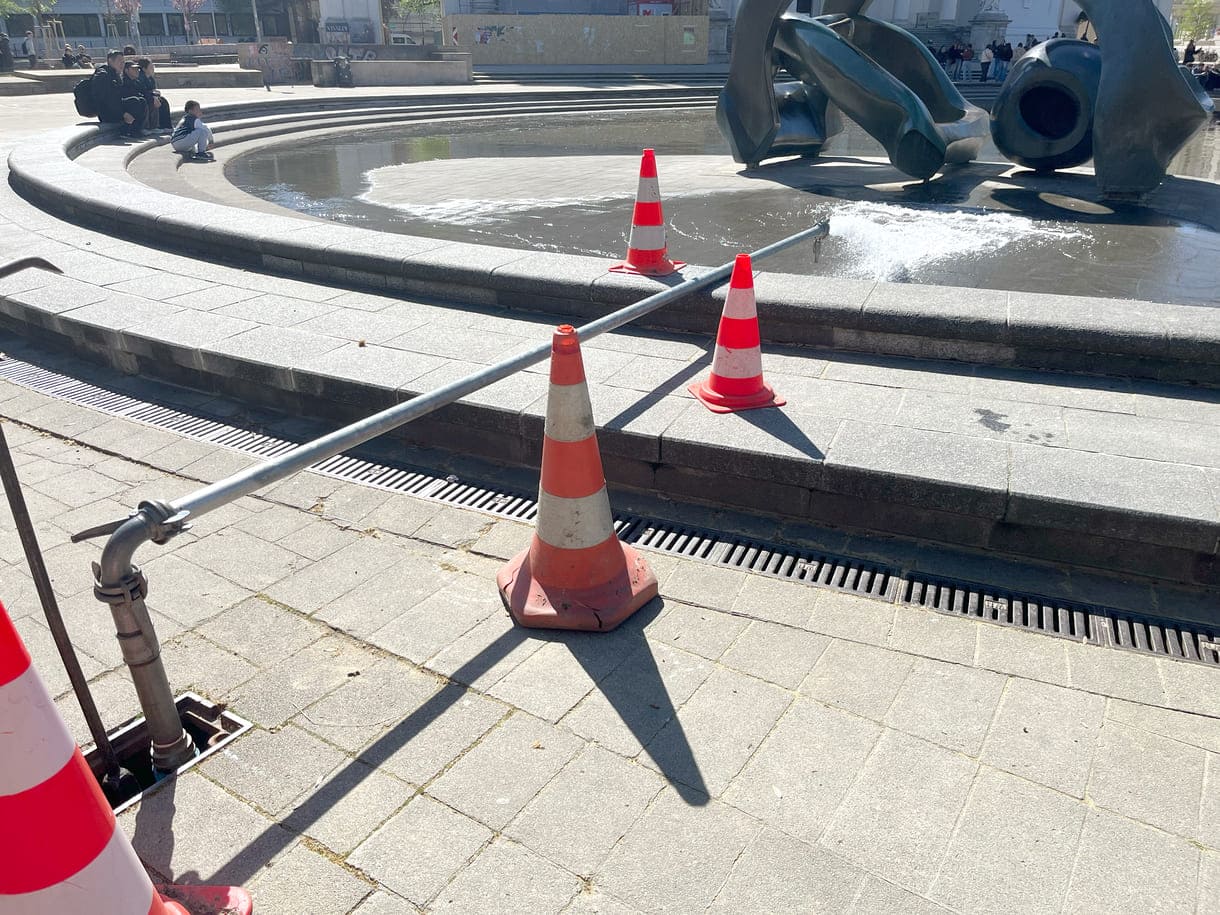 Wasserzufluss für den Teich