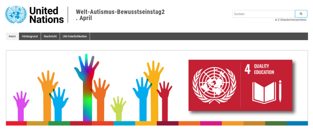 UNO-Website zum Welt-Autismus-Tag