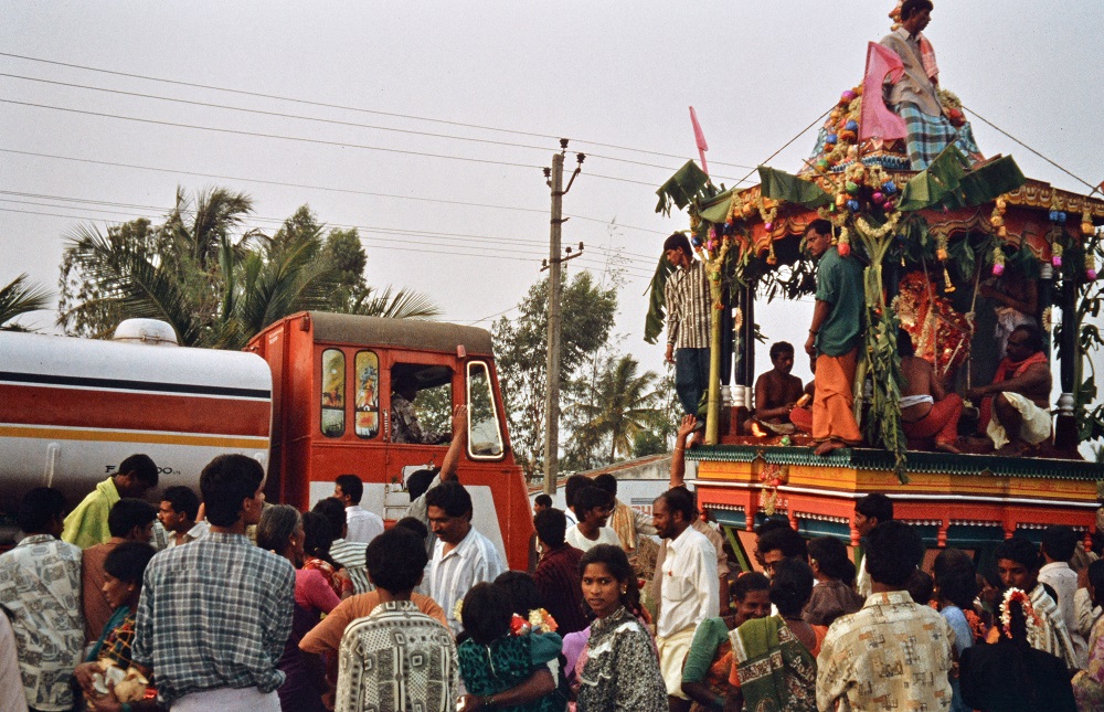 Schnappschuss auf einer indischen Straße