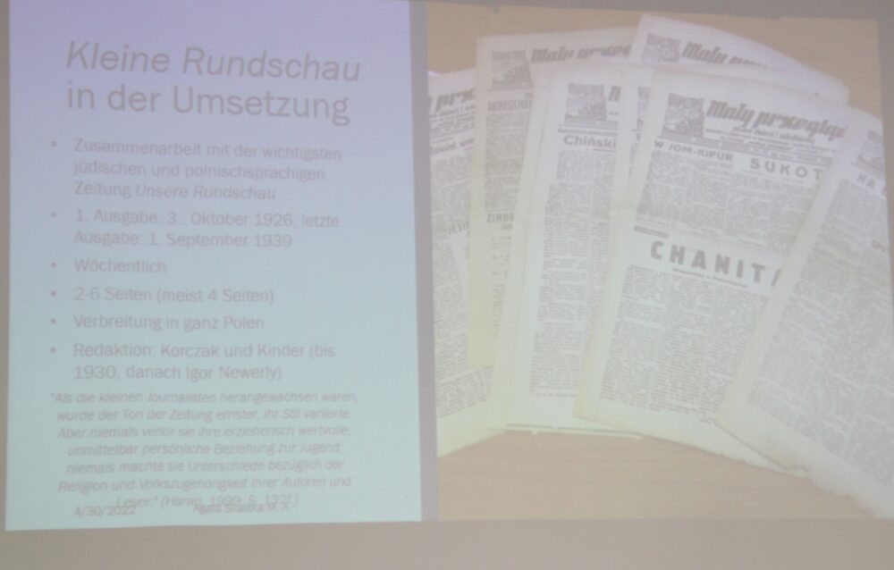 Aus dem Workshop über die von Korczak gegründete Kinderzeitung