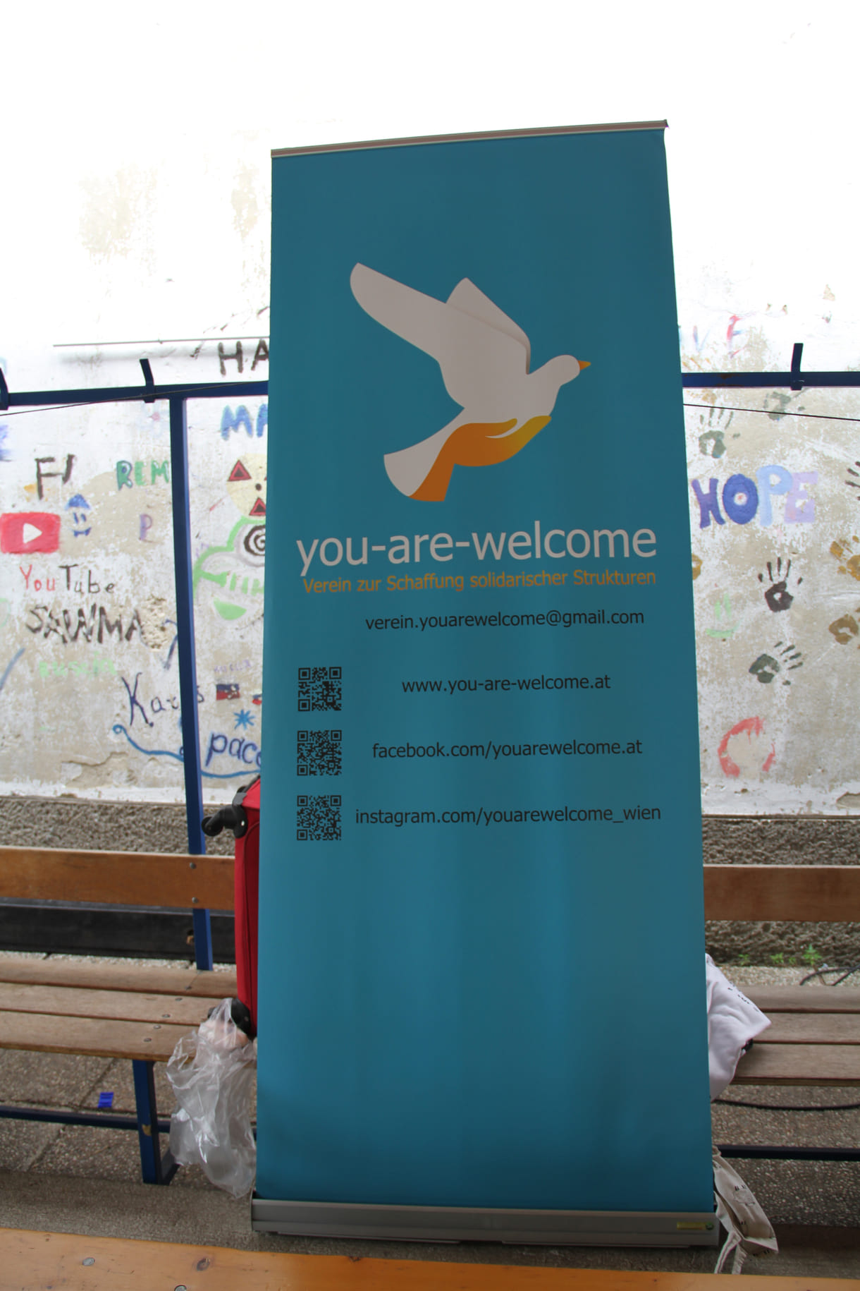 Banner eines der Partner-Vereine: You are Welcome