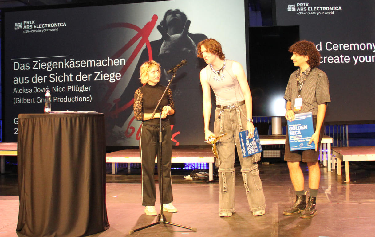 Preisverleihung an die Macher von „Das Ziegenkäsemachen aus der Sicht der Ziege“