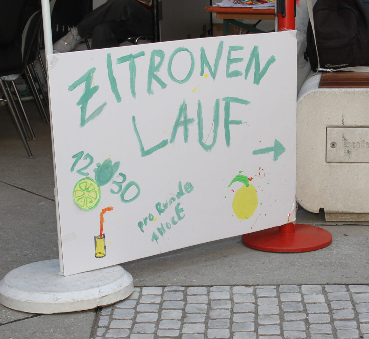 Werbeplakat für Zitronenlauf